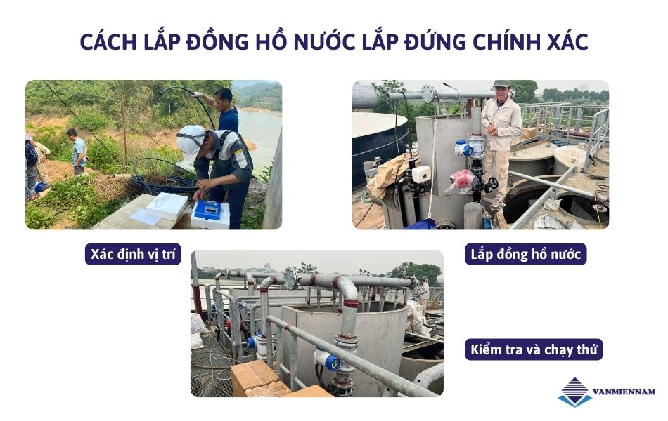 Cách lắp đồng hồ nước lắp đứng