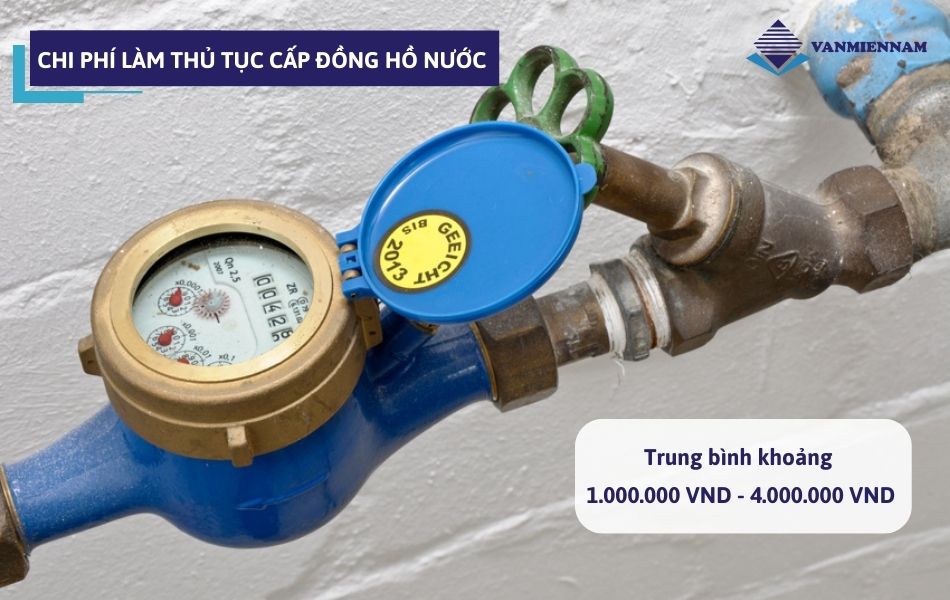 Chi phí khi làm thủ tục cấp đồng hồ nước