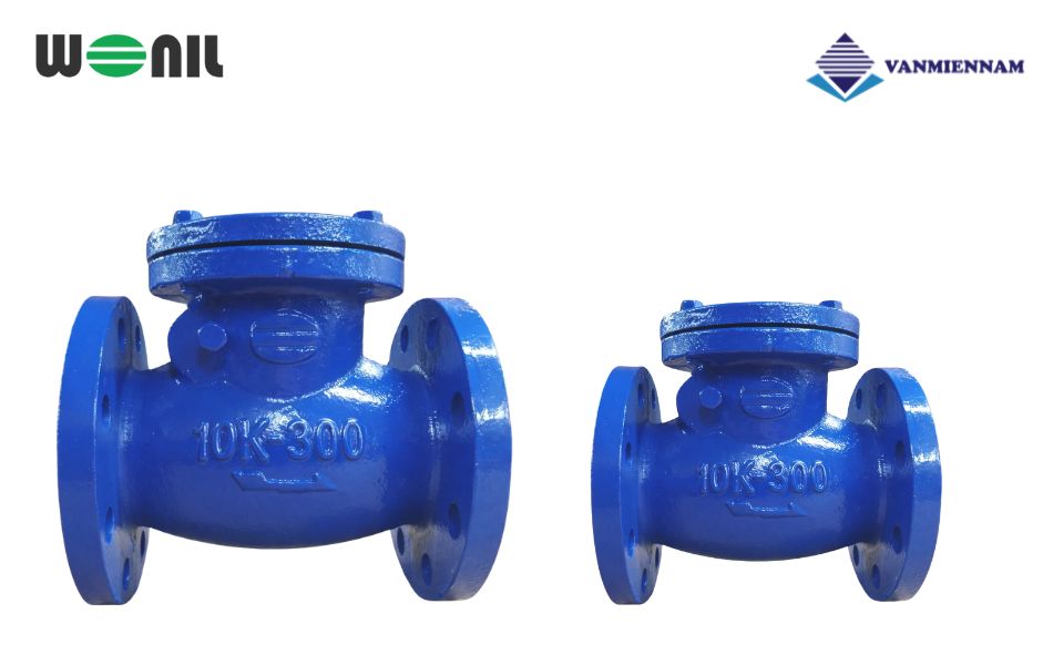 van 1 chiều lá lật gang mặt bích Wonil DN300