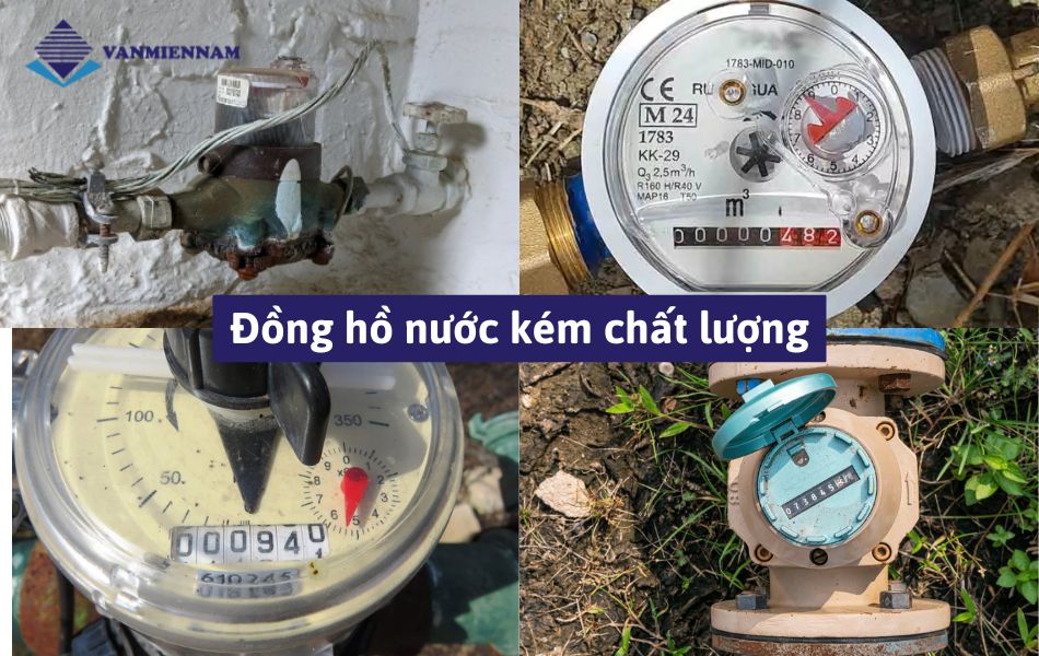 đồng hồ nước chạy nhanh do chất lượng kém