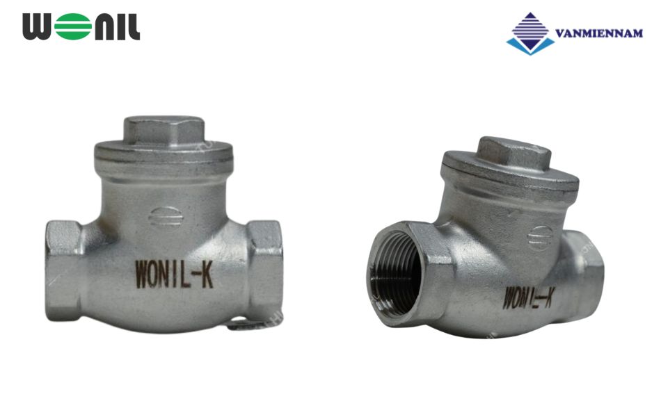 van 1 chiều lá lật inox nối ren Wonil DN65