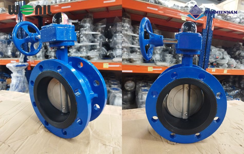 Giới thiệu van bướm 2 mặt bích tay quay gang Wonil DN400