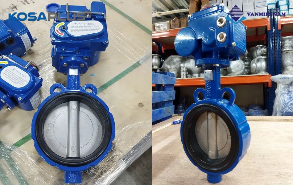 van bướm gang điều khiển điện KosaPlus DN150