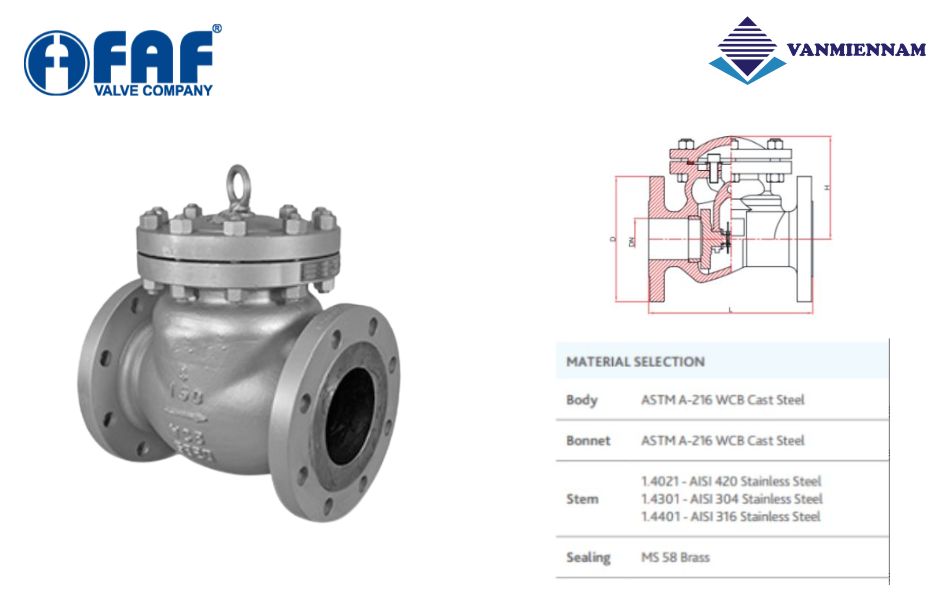 van một chiều lá lật thép FAF 2255