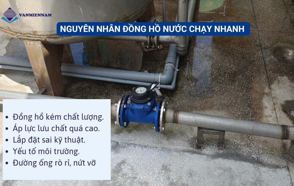 Nguyên nhân đồng hồ nước quay nhanh
