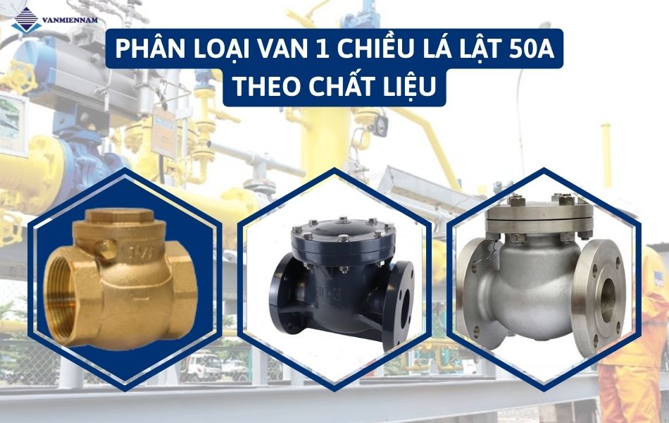 Phân loại van 1 chiều lá lật DN50 theo chất liệu
