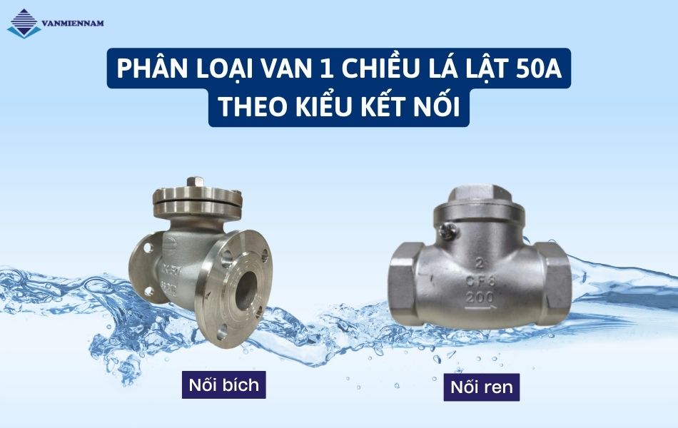 Phân loại van 1 chiều lá lật DN50 theo kết nối