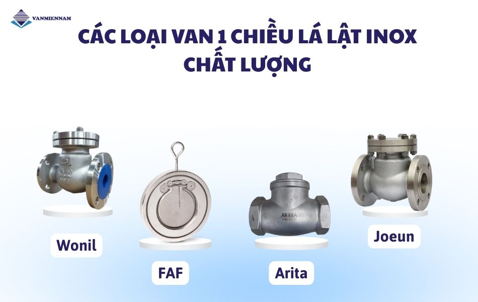 Các loại van 1 chiều inox lá lật chất lượng