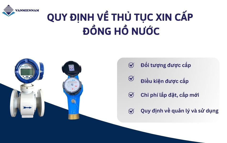 Quy định về thủ tục xin cấp đồng hồ nước