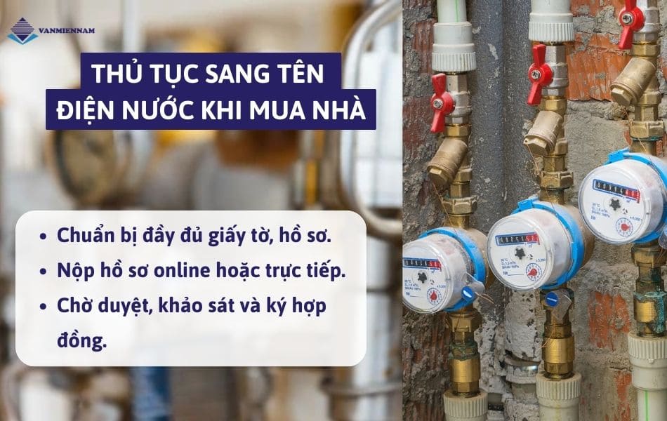 thu tuc sang ten dien nuoc khi mua nha