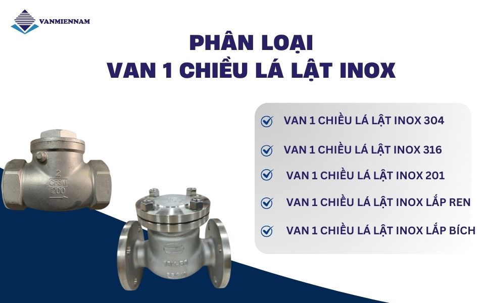Top 5 mẫu van 1 chiều lá lật inox