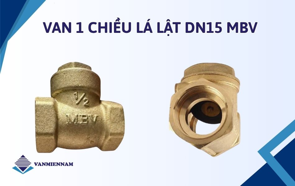 Van 1 chiều lá lật DN15 MBV