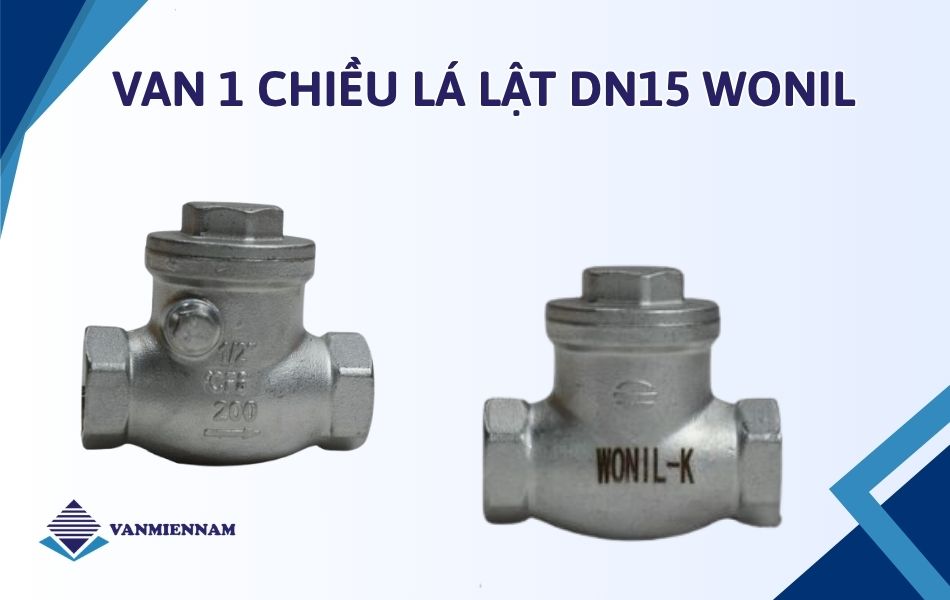 Van 1 chiều lá lật DN15 Wonil