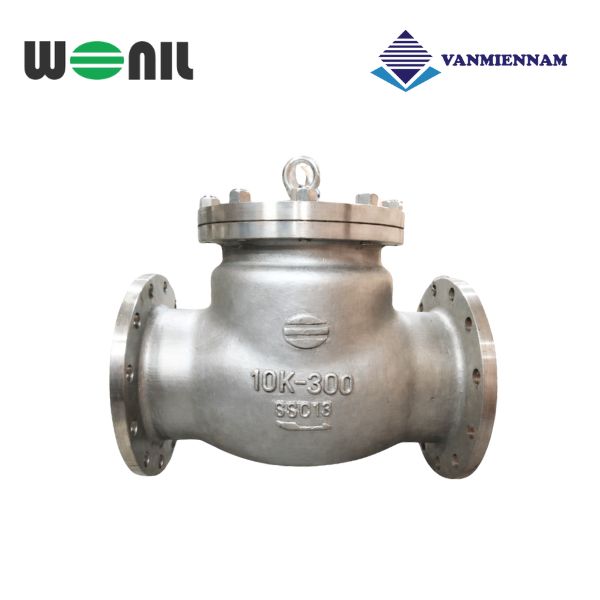 Van 1 chiều lá lật inox mặt bích Wonil DN300