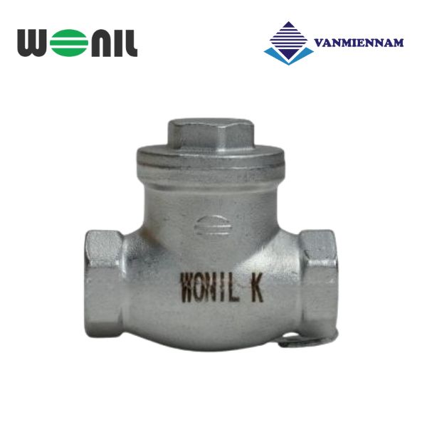 Van 1 chiều lá lật inox nối ren Wonil DN32