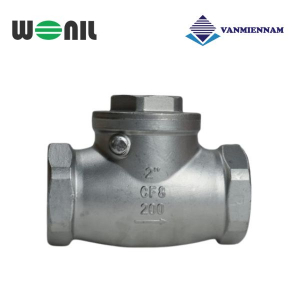 Van 1 chiều lá lật inox nối ren Wonil DN50