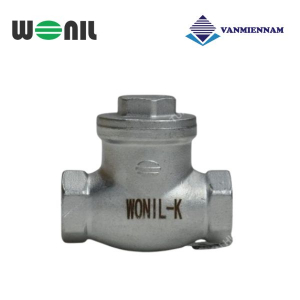 Van 1 chiều lá lật inox nối ren Wonil DN65