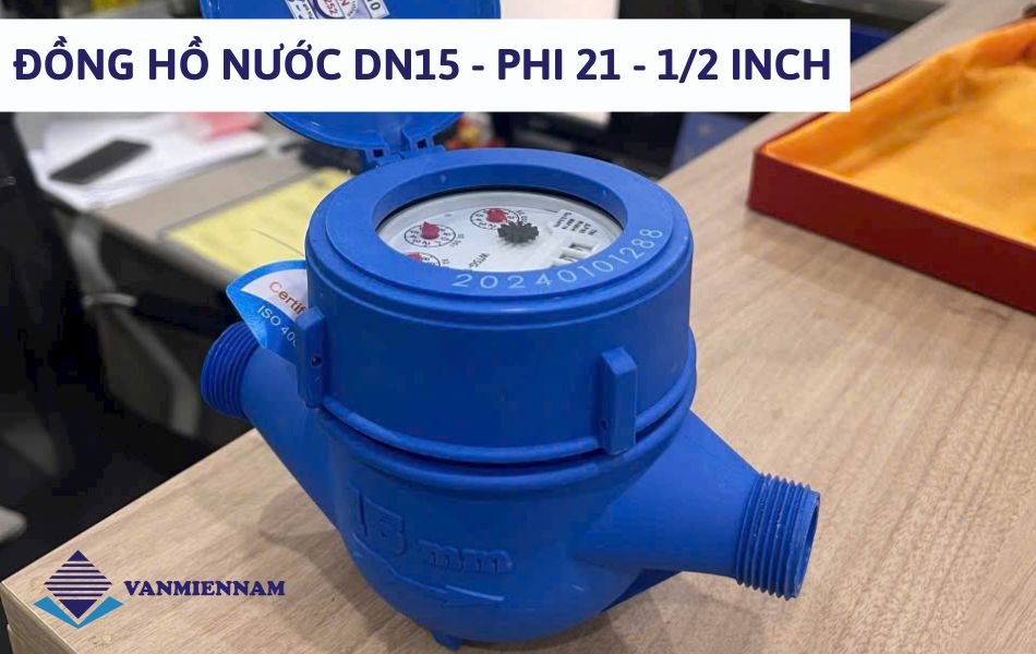 Kích thước đồng hồ nước DN15