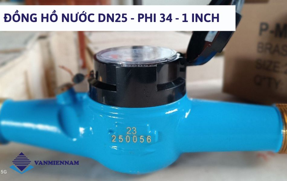 Kích thước đồng hồ nước DN25