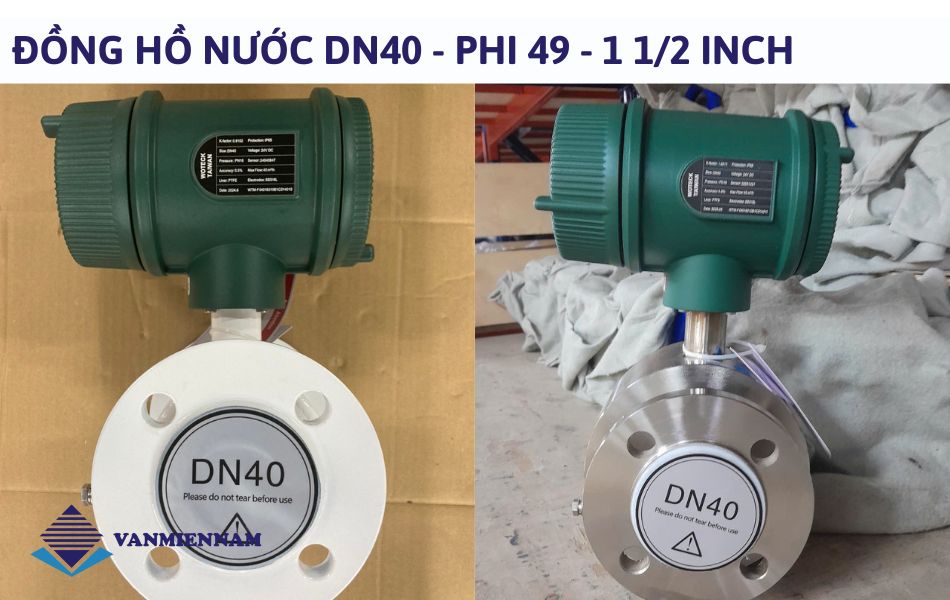 Kích thước đồng hồ nước DN40