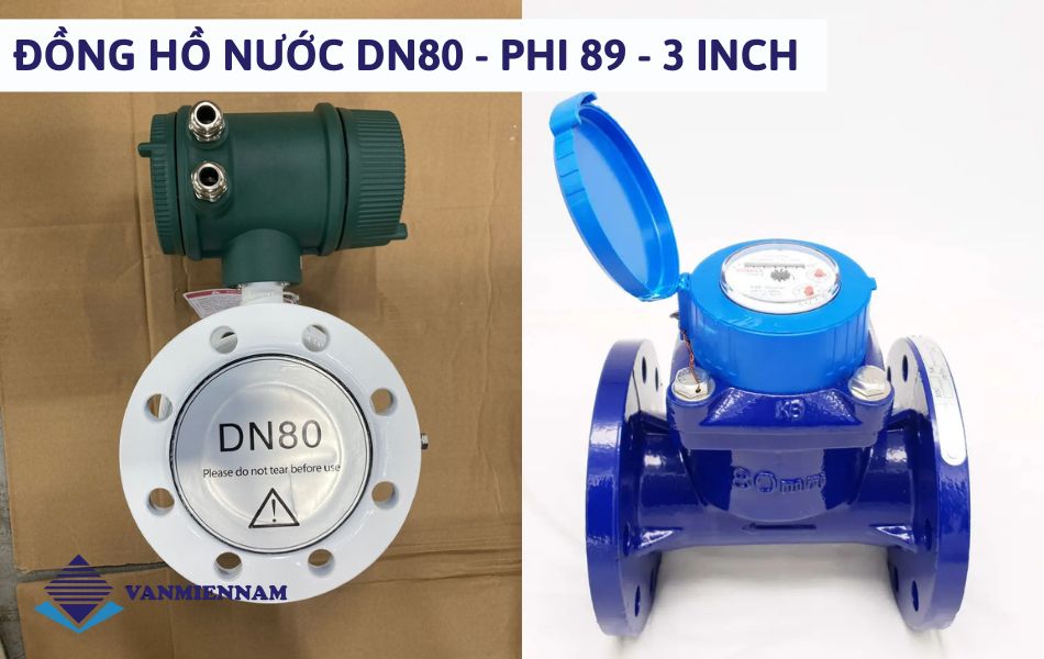 Kích thước đồng hồ nước DN80