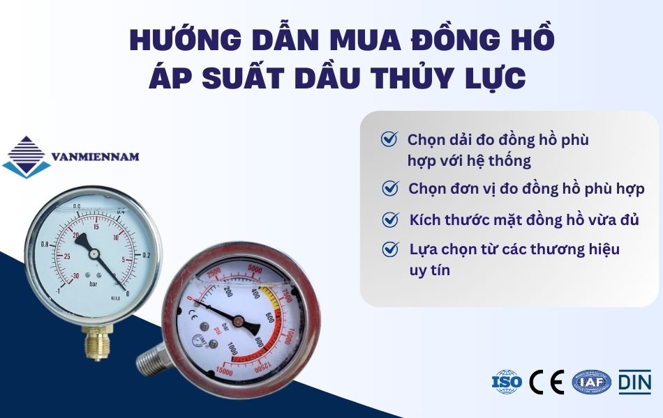 Tiêu chí chọn mua đồng hồ đo áp suất dầu thủy lực
