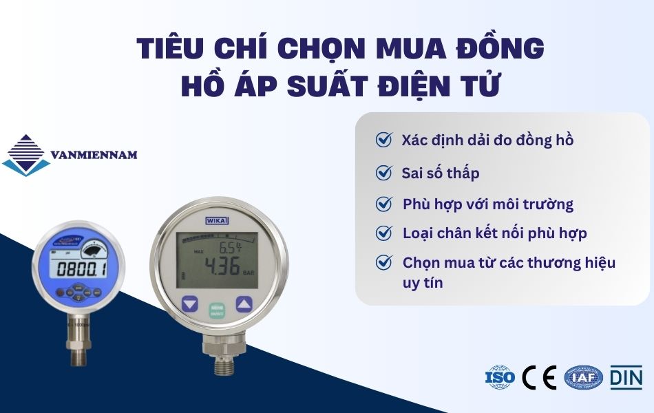 Tiêu chí chọn mua đồng hồ đo áp suất điện tử