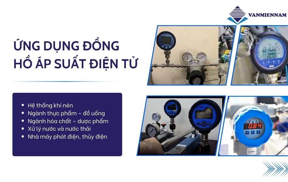 Ứng dụng đồng hồ đo áp suất điện tử