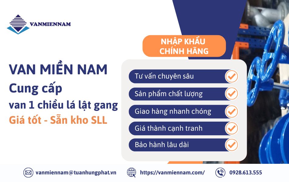 báo giá van 1 chiều lá lật gang