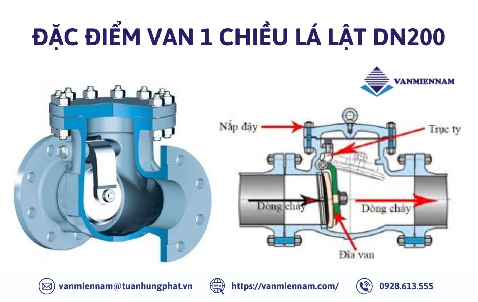 Đặc điểm của van 1 chiều lá lật DN200