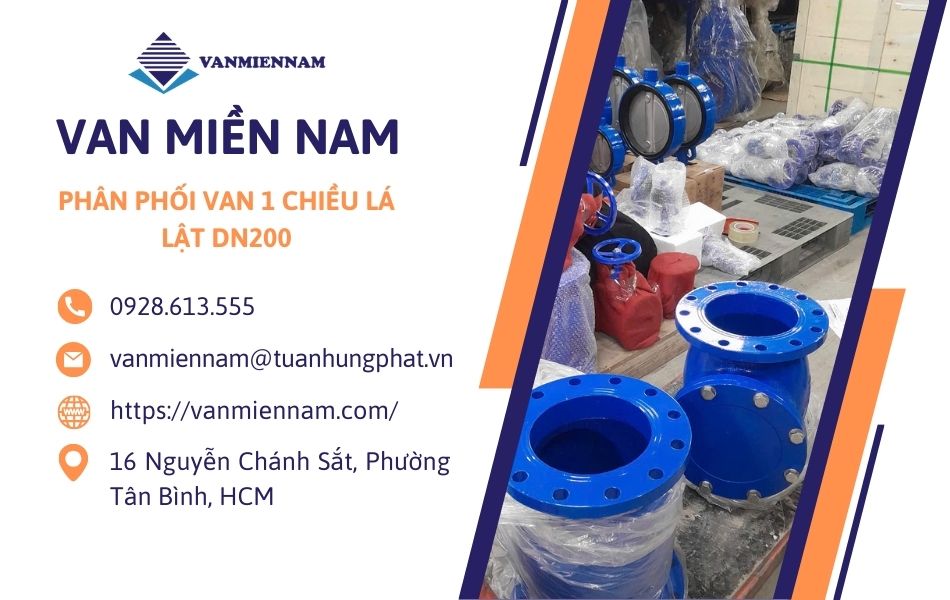 Kho hàng van 1 chiều lá lật DN200