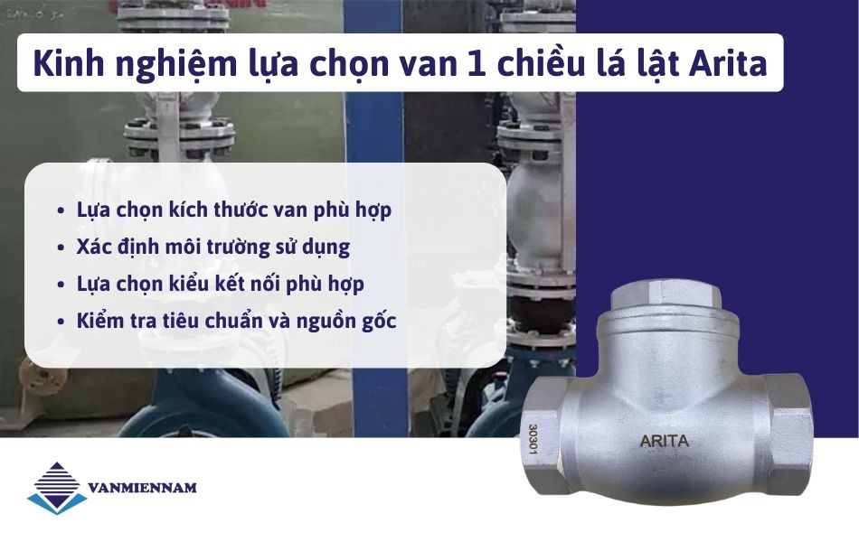 Kinh nghiệm lựa chọn van 1 chiều lá lật Arita