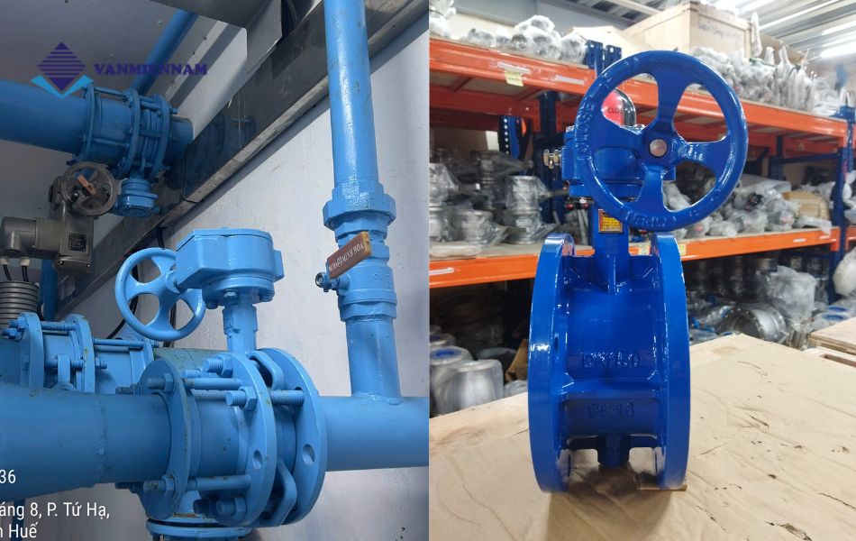 Ứng dụng của van bướm tay quay