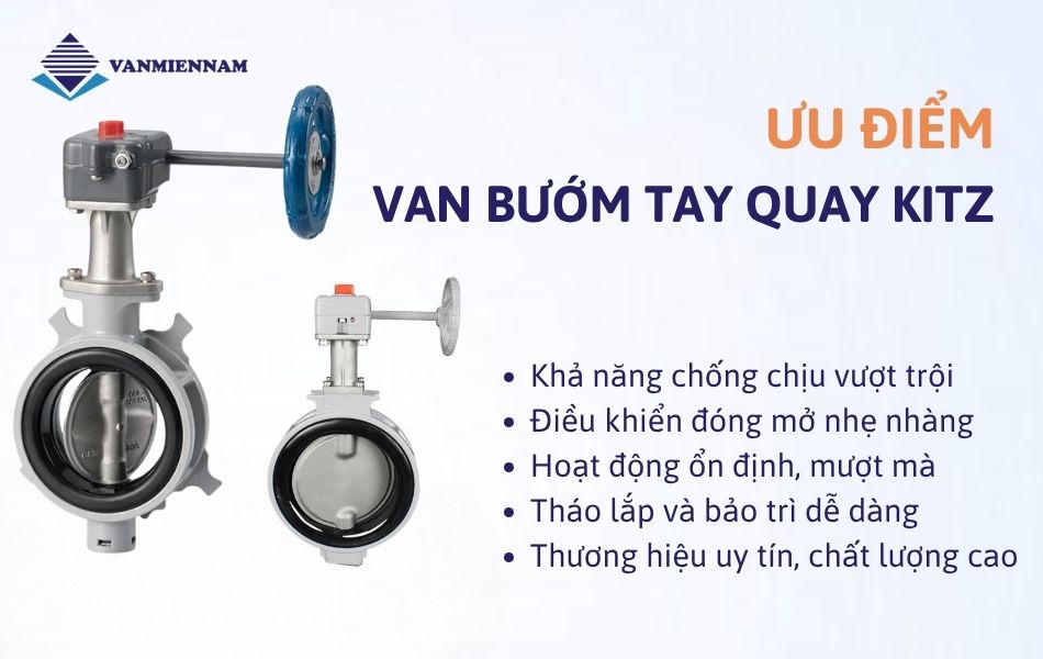 ưu điểm van bướm tay quay kitz