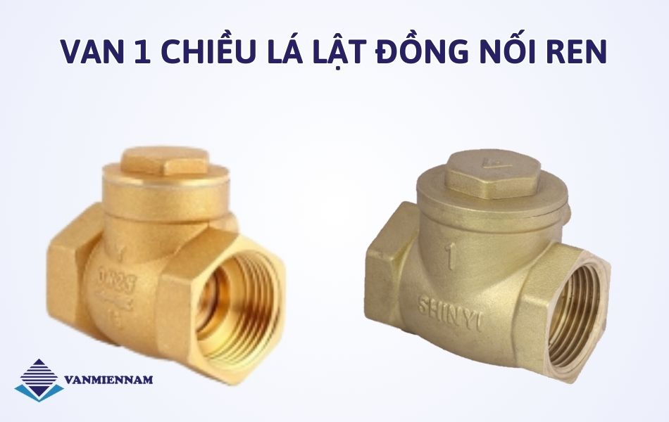 Van 1 chiều lá lật đồng nối ren