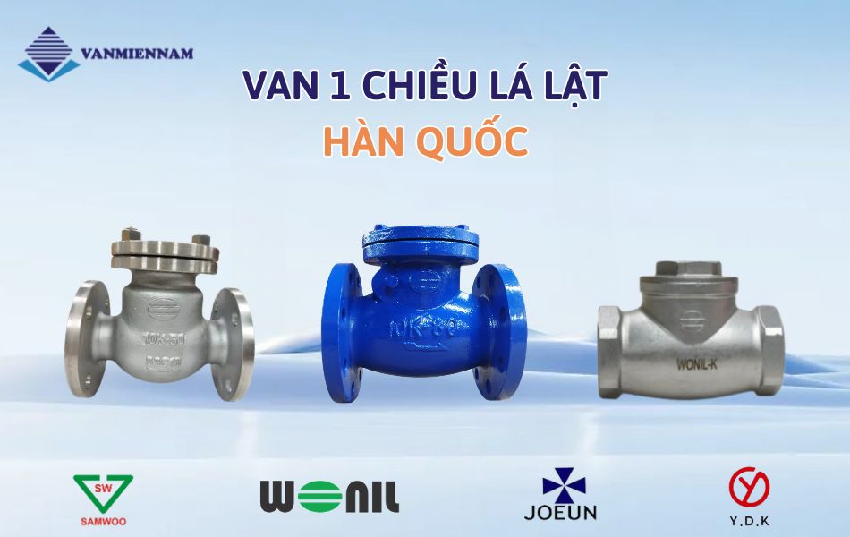 Các loại van 1 chiều lá lật Hàn Quốc