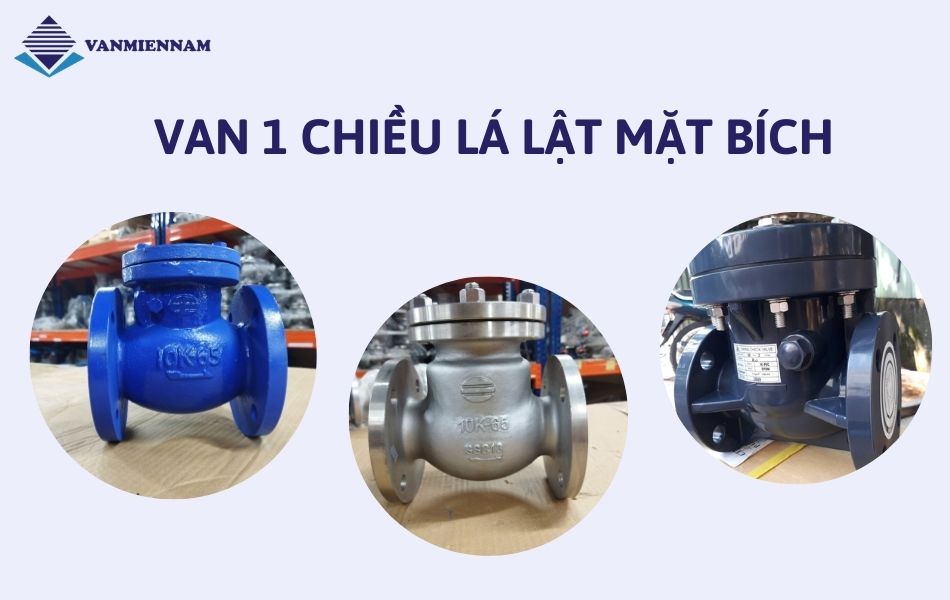 van 1 chiều lá lật mặt bích