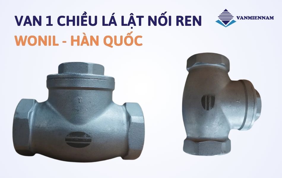 Van 1 chiều lá lật nối ren Wonil