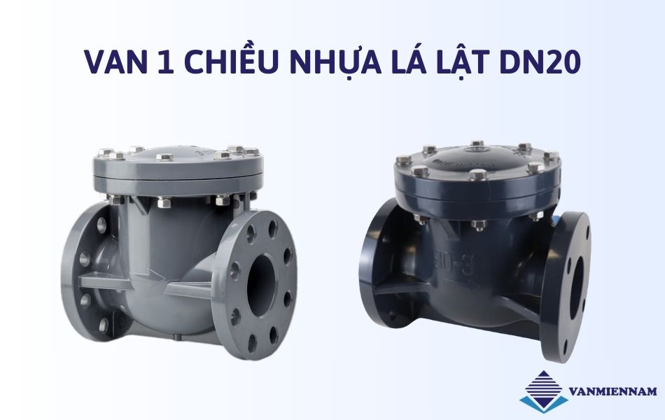 Van 1 chiều nhựa lá lật DN20