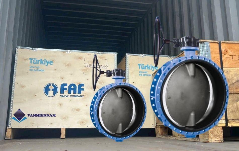 Van bướm gang đồng tâm tay quay FAF