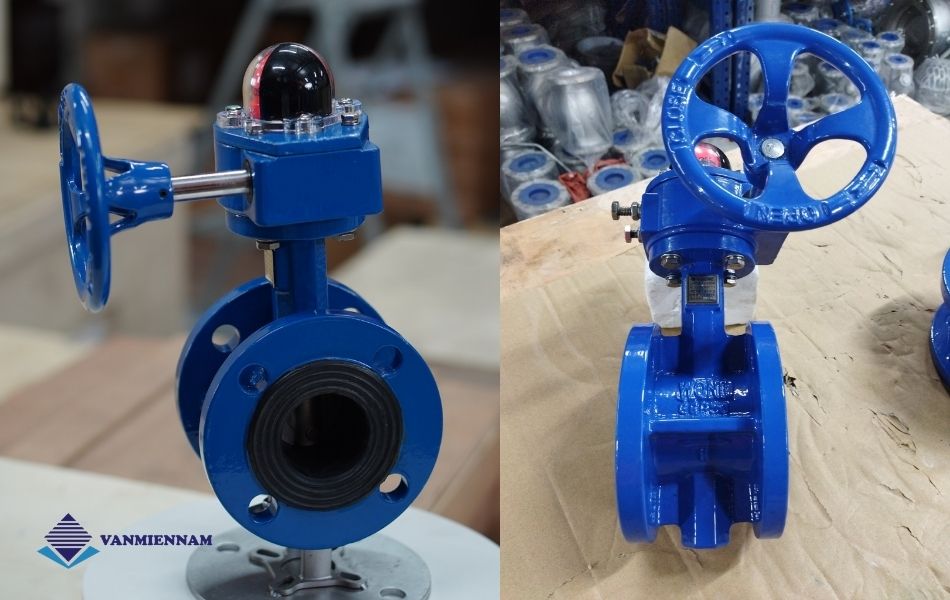 Van bướm gang tay quay mặt bích Wonil