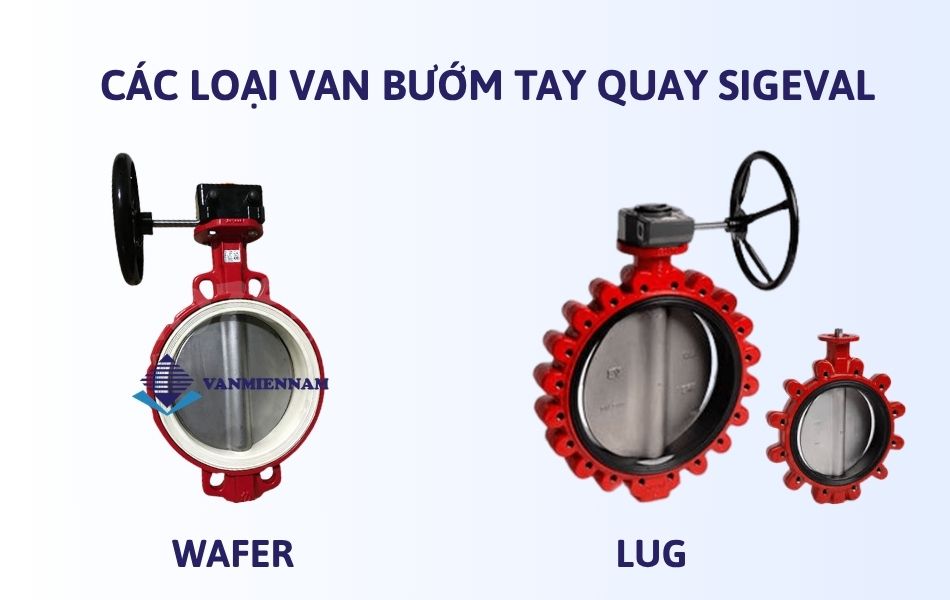các loại van bướm tay quay sigeval