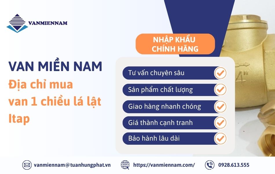 địa chỉ mua van 1 chiều lá lật itap