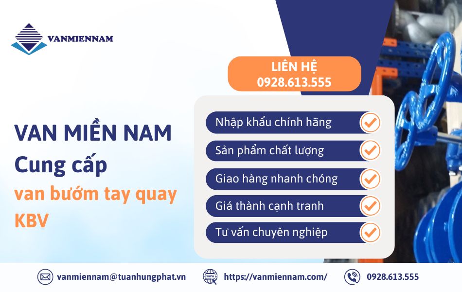 địa chỉ mua van bướm tay quay kbv