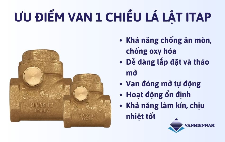 ưu điểm của van 1 chiều lá lật Itap