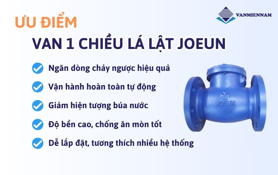 Lý do nên sử dụng van 1 chiều lá lật Joeun