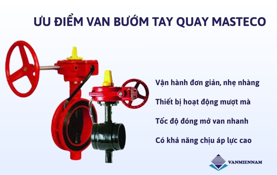 ưu điểm van bướm tay quay Masteco