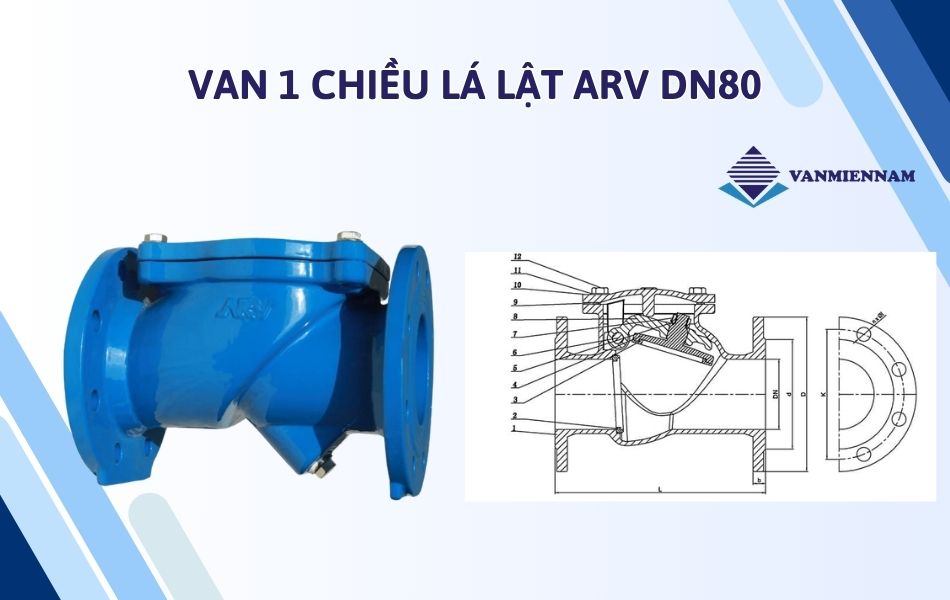 Van 1 chiều lá lật ARV DN80