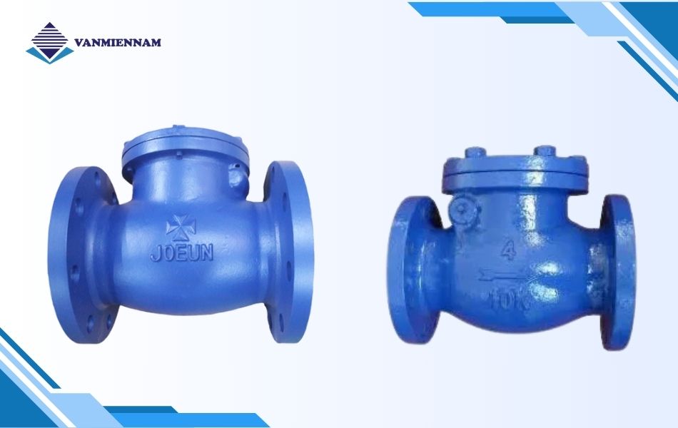 Van 1 chiều lá lật gang mặt bích Joeun