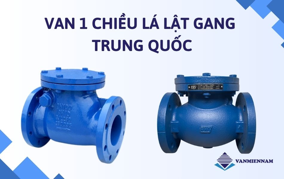 Van 1 chiều lá lật gang Trung Quốc